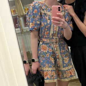 FARM Rio Floral Blue Mini Dress